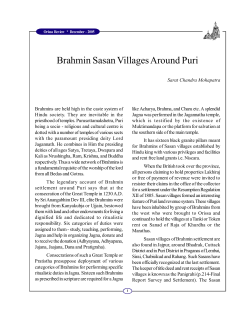Brahmin Sasan Villages Around Puri