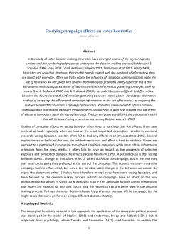 Studying campaign effects on voter heuristics