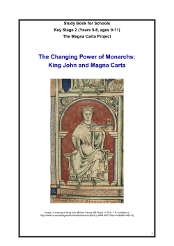 The Changing Power of Monarchs: King John and Magna Carta