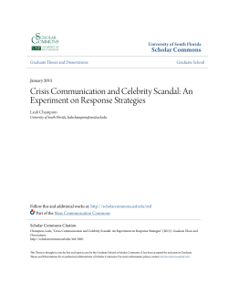 Crisis Communication and Celebrity Scandal