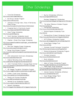 Other Scholarships - Venture Academy Family of Schools