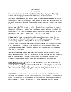 Injury Prevention by Coach Larissa The primary goal for any coach