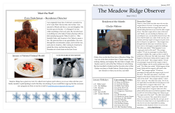 The Meadow Ridge Observer - Meadow Ridge Senior Living