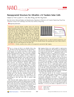 Nanopyramid Structure for Ultrathin c-Si Tandem