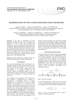 determination of two layer earth structure parameters
