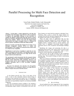 Parallel Processing for Multi Face Detection and Recognition (PDF