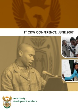 1st Community Development Workers Conference