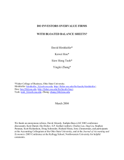 Do Investors Overvalue Firms with Bloated Balance Sheets