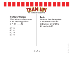Multiple Choice: What is the missing number in the following pattern