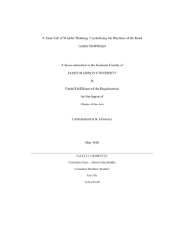 A Tank Full of Wishful Thinking - JMU Scholarly Commons