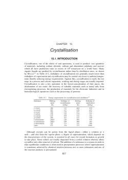 Crystallisation - e