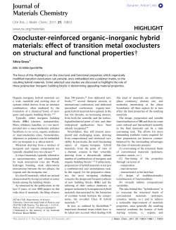 Oxocluster-reinforced organic&ndash;inorganic hybrid materials: effect of