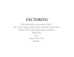 FACTORING