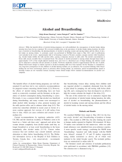 Alcohol and Breastfeeding