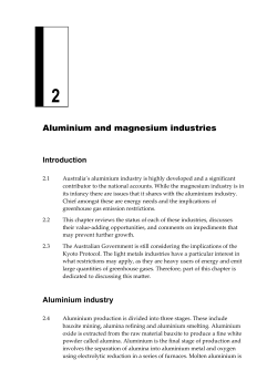 Chapter 2 - Aluminium and magnesium industries