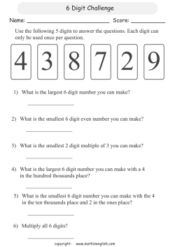 6 Digit Challenge