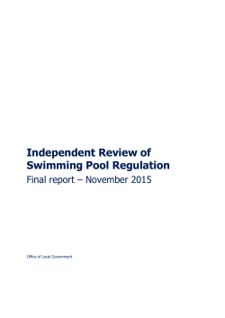 Independent Review of Swimming Pool Regulation