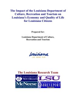 Overview - Louisiana Department of Culture, Recreation and Tourism