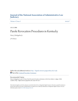 Parole Revocation Procedures in Kentucky