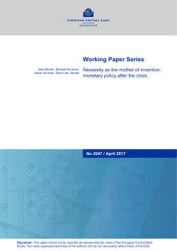 Necessity as the mother of invention: monetary policy after the crisis