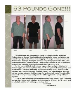 Larry lost over 53 pounds!