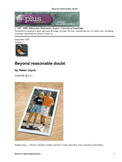 Beyond reasonable doubt - Plus Maths