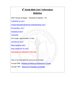6 Grade Math Unit 7 Information Statistics