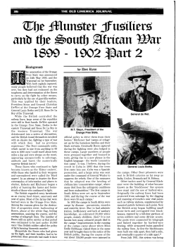 The Munster Fusiliers in the South African War
