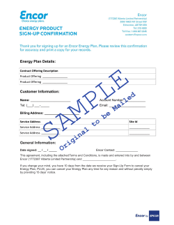 Energy Plan Details: Customer Information: General Information: