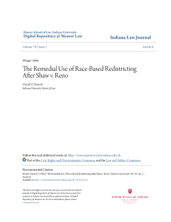 The Remedial Use of Race-Based Redistricting After Shaw v. Reno