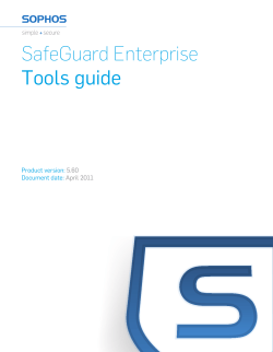 SafeGuard Enterprise Tools guide