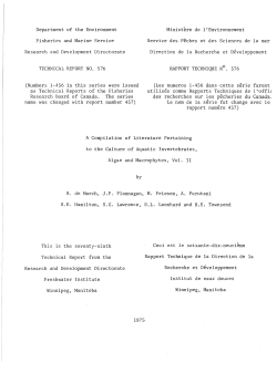 A compilation of literature pertaining to the culture of aquatic