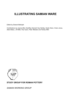 illustrating samian ware - Study Group for Roman Pottery