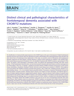 Distinct clinical and pathological characteristics