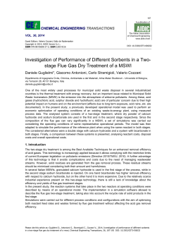 Investigation of Performance of Different Sorbents in a Two