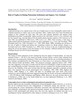 Role of tephra in dating Polynesian settlement and impacts, New