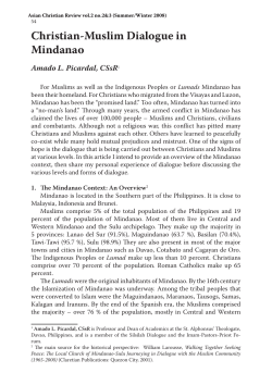 Christian-Muslim Dialogue in Mindanao