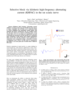 Selective Block Via Kilohertz High-Frequency Alternating Current in