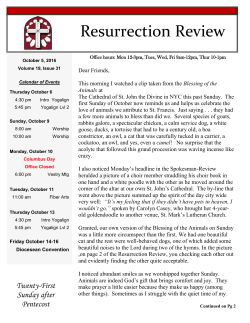 Resurrection Review - Episcopal Church of the Resurrection