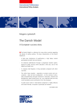 The Danish model : a European success story