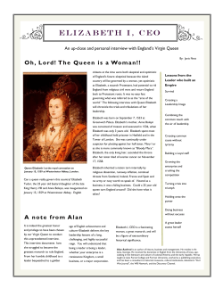 ELIZABETH i, CEO
