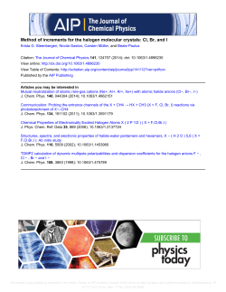 Method of increments for the halogen molecular crystals: Cl, Br, and I