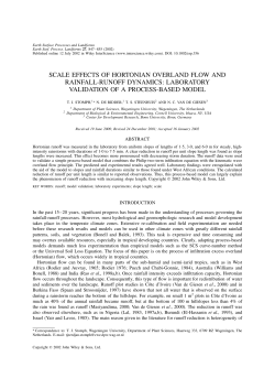 SCALE EFFECTS OF HORTONIAN OVERLAND FLOW AND
