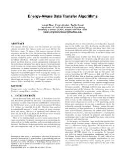Energy-Aware Data Transfer Algorithms - CSE Buffalo