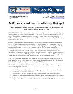 NACo creates task force to address gulf oil spill