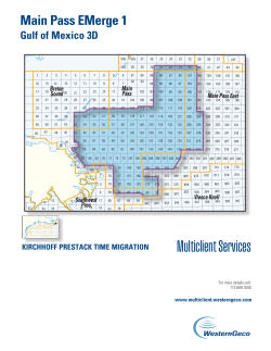 Main Pass EMerge 1 - Multiclient Seismic Data Library, Schlumberger