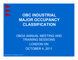 obc industrial major occupancy major occupancy classification