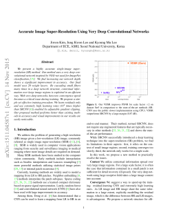 Accurate Image Super-Resolution Using Very Deep Convolutional