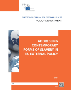 Addressing contemporary forms of slavery in EU external policy