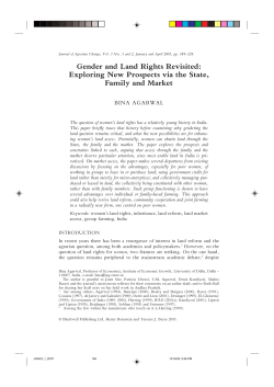 Gender and Land Rights Revisited - ESCR-Net